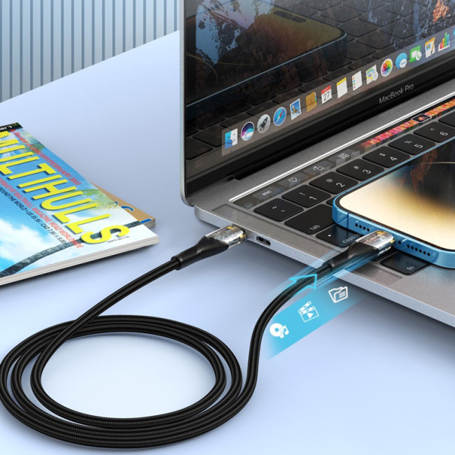 Кабель USB XO NB-Q223B Type-C to Type-C 60W Black