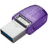 USB флеш накопичувач Kingston DTMicroDuo 3C (Type-A/Type-C) (200Mb/s) 64Gb USB 3.2