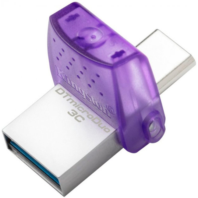 USB флеш накопичувач Kingston DTMicroDuo 3C (Type-A/Type-C) (200Mb/s) 64Gb USB 3.2