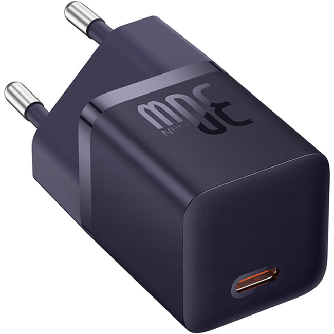 Мережевий зарядний пристрій Baseus GaN5 30W 1Type-C (CCGN070705) Purple