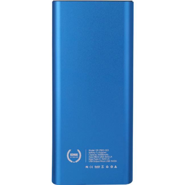 Додаткова батарея Gelius Edge GP-PB20-013 20000mAh Sky Blue