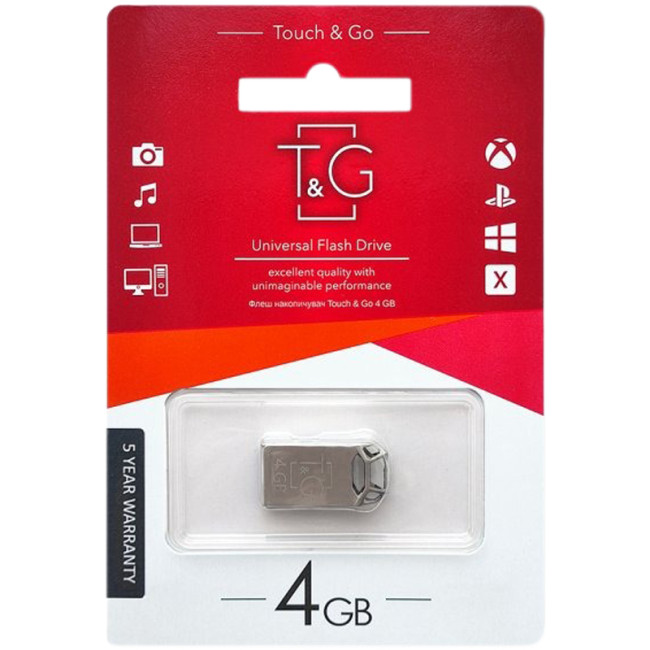USB флеш накопичувач T&G 110 4Gb Metal