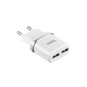 Мережевий зарядний пристрій Hoco C12 2USB (2.4A) White
