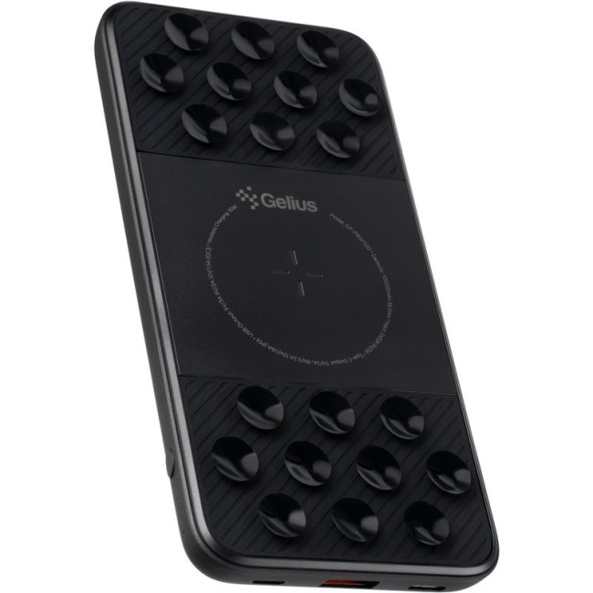 Додаткова батарея з бездротовою зарядкою Gelius Velcro GP-PBW1120 10000mAh QC+PD 20W (Wireless 10W) (Incredible series) Black
