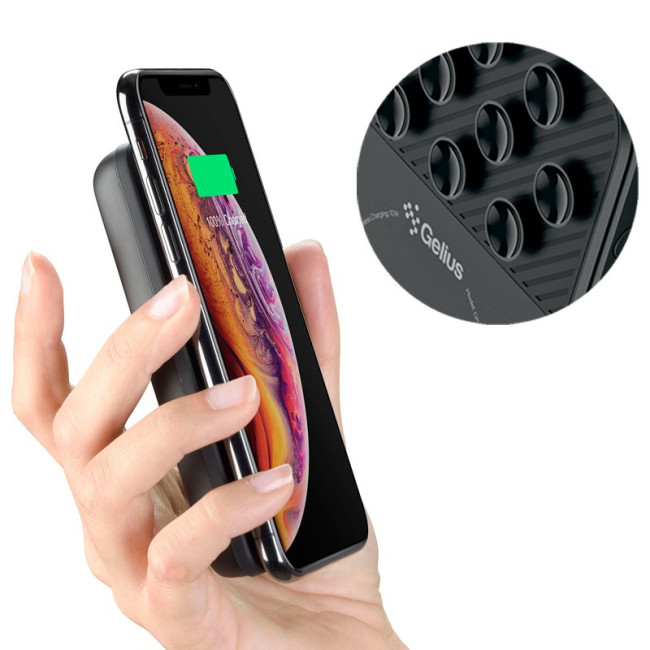 Додаткова батарея з бездротовою зарядкою Gelius Velcro GP-PBW1120 10000mAh QC+PD 20W (Wireless 10W) (Incredible series) Black