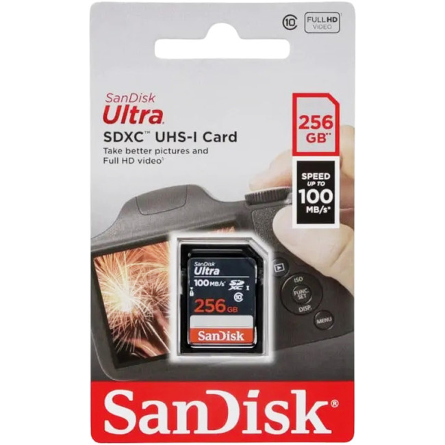 Карта пам'яті SDHC 256Gb SanDisk Ultra (100Mb/s)(UHS-1)(Class 10)