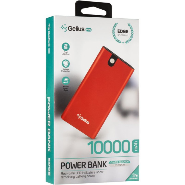 Додаткова батарея Gelius Edge GP-PB10-013 10000mAh 10W Red