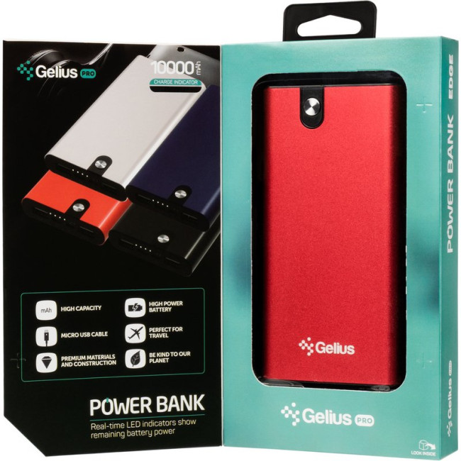 Додаткова батарея Gelius Edge GP-PB10-013 10000mAh 10W Red