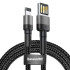 Кабель USB Baseus Cafule Lightning (CALKLF-GG1) Grey/Black 1m