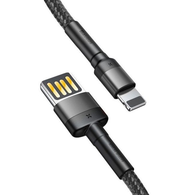 Кабель USB Baseus Cafule Lightning (CALKLF-GG1) Grey/Black 1m