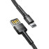 Кабель USB Baseus Cafule Lightning (CALKLF-GG1) Grey/Black 1m