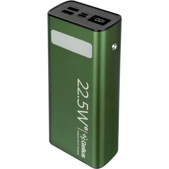 Додаткова батарея Gelius Lightstone GP-PB300 30000mAh QC+PD (22.5W) Green
