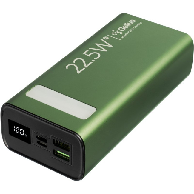 Додаткова батарея Gelius Lightstone GP-PB300 30000mAh QC+PD (22.5W) Green