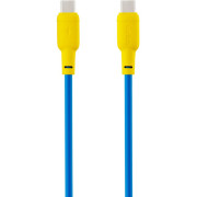 Кабель USB Gelius Full Silicon GP-UCN001CC Type-C to Type-C (1.2m) (60W) Yellow/Blue