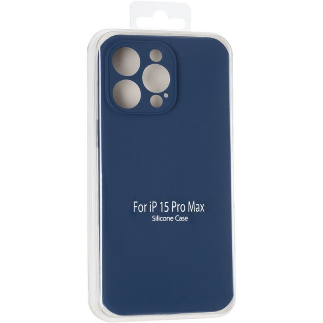 Чохол Original Full Soft Case для iPhone 15 Pro Max (without logo) Midnight Blue Чохол Original Full Soft Case для iPhone 15 Pro Max (without logo) Midnight Blue