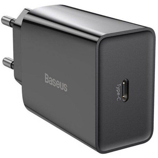 Мережевий зарядний пристрій Baseus Speed Mini 1Type-C 20W (CCFS-SN01) Black