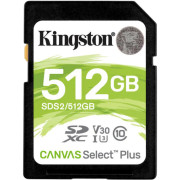 Карта пам'яті SDXC 512Gb KIngston Canvas Select Plus (UHS-1 U1) (R-100Mb/s)