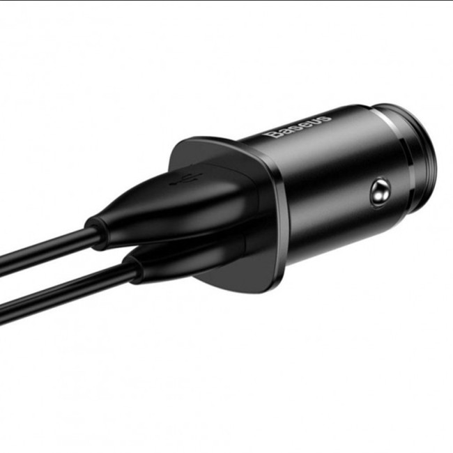 Автомобільний зарядний пристрій Baseus Circular Plastic A 1USB + Type-C PPS (5A) (CCALL-YS01) Black