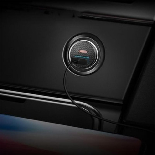 Автомобільний зарядний пристрій Baseus Circular Plastic A 1USB + Type-C PPS (5A) (CCALL-YS01) Black