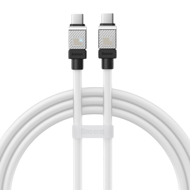 Кабель USB Baseus CoolPlay Series Type-C to Type-C (CAKW000202) 100W 1m White