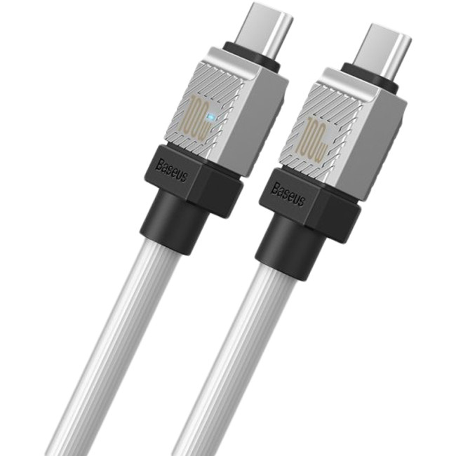 Кабель USB Baseus CoolPlay Series Type-C to Type-C (CAKW000202) 100W 1m White