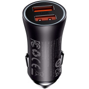 Автомобільний зарядний пристрій Baseus Golden Contactor Max Series 60W 2USB (CGJM000013) Dark Grey