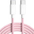 Кабель USB Original Quality Type-C/Type-C 1m (Woven) (box) Pink