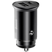 Автомобільний зарядний пристрій Baseus Circular Metal (CCYS-C01) PPS 1USB + 1Type-C 30W Black