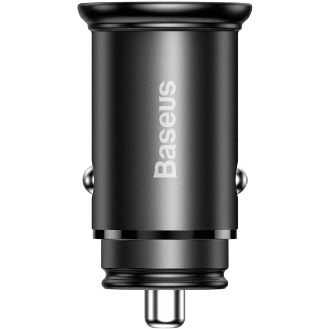 Автомобільний зарядний пристрій Baseus Circular Metal (CCYS-C01) PPS 1USB + 1Type-C 30W Black