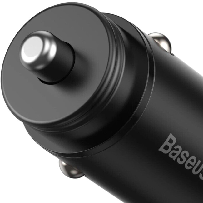 Автомобільний зарядний пристрій Baseus Circular Metal (CCYS-C01) PPS 1USB + 1Type-C 30W Black