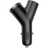 Автомобільний зарядний пристрій Baseus Y type (CCALL-YX01) (+прикурювач) 2USB (3.4A) Black