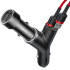 Автомобільний зарядний пристрій Baseus Y type (CCALL-YX01) (+прикурювач) 2USB (3.4A) Black