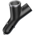 Автомобільний зарядний пристрій Baseus Y type (CCALL-YX01) (+прикурювач) 2USB (3.4A) Black
