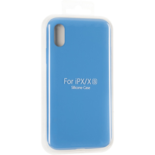 Чохол Original Full Soft Case для iPhone X/XS (without logo) Marine Blue Чохол Original Full Soft Case для iPhone X/XS (without logo) Marine Blue