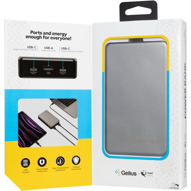 Додаткова батарея Gelius by Krazi Air MaQ2 GP-PB305 20000mAh 65W (Incredible series) Gray