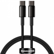 Кабель Baseus Tungsten Gold Type-C to Type-C 100W (CATWJ-01) Black 1m