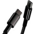 Кабель Baseus Tungsten Gold Type-C to Type-C 100W (CATWJ-01) Black 1m