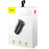 Car charger 1USB + Type-C Baseus Square Metal QC (5A) (PPS-30W-MAX) (CCALL-AS01) Black