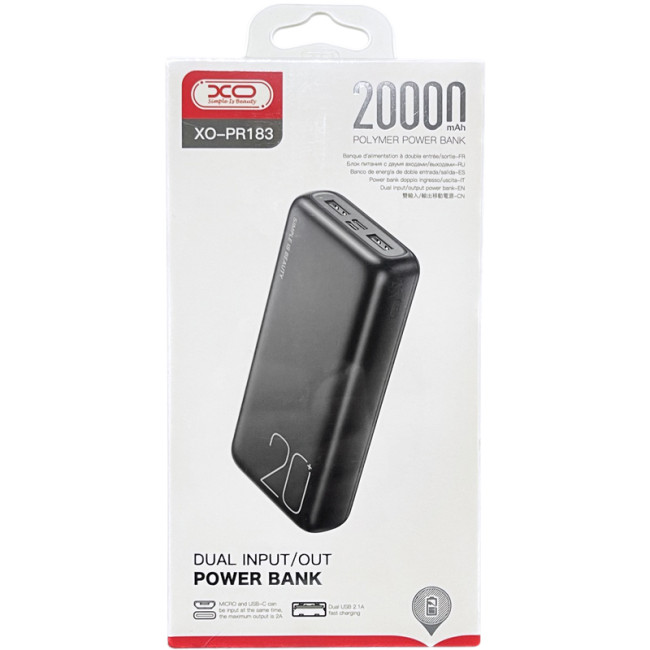 Додаткова батарея XO PR183 20000 mAh Black