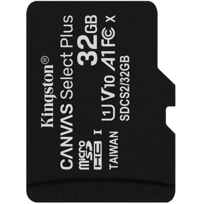 Карта пам'яті microSDHC 32Gb KIngston Canvas Select Plus A1 (UHS-1) (R-100Mb/s)