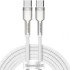 Кабель USB Baseus Cafule Metal Type-C to Type-C 100W (CATJK-C02) 1m White