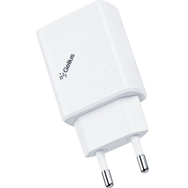 Мережевий зарядний пристрій Gelius Vogue GP-HC011 2USB 2.4A 12W + кабель MicroUSB White