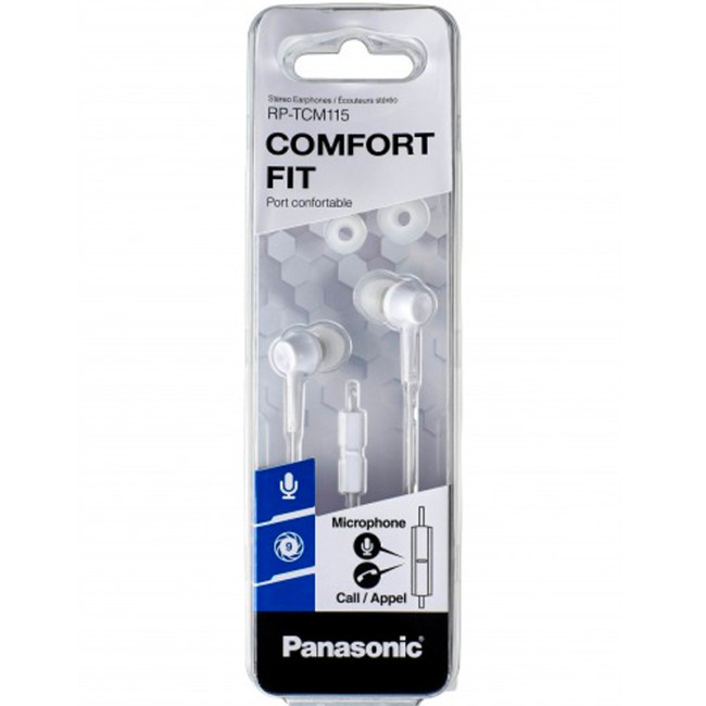 Навушники Panasonic RP-TCM115GC-W (mic + button call answering) White
