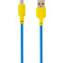 Кабель USB Gelius Full Silicon GP-UCN001M MicroUSB (1.2m) (18W) Yellow/Blue