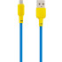 Кабель USB Gelius Full Silicon GP-UCN001M MicroUSB (1.2m) (18W) Yellow/Blue