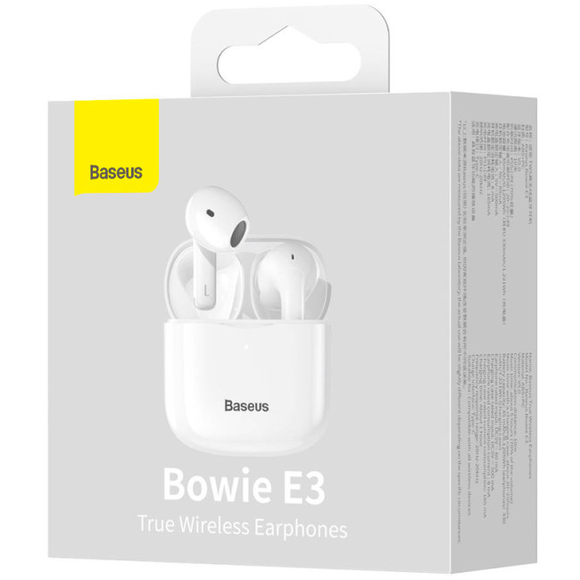 Бездротові навушники TWS Baseus E3 White Бездротові навушники TWS Baseus E3 White