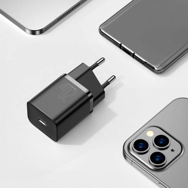 Мережевий зарядний пристрій Baseus Super Si 1Type-C 20W (CCSUP-B01) Black
