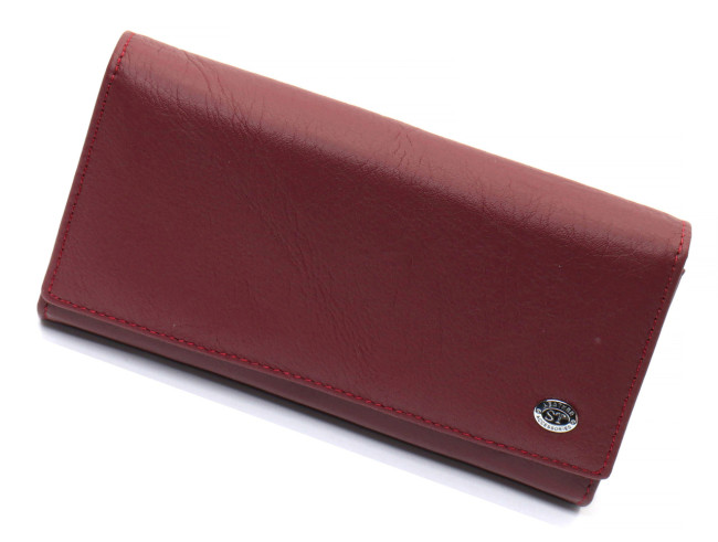 Коричневий шкіряний гаманець з великою монетницею і блоком для карт ST Leather ST246
