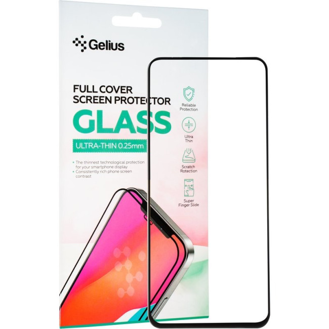 Захисне скло Gelius Full Cover Ultra-Thin 0.25mm для Xiaomi Redmi Note 11T Pro 5G/Note 11T Pro Plus 5G Black